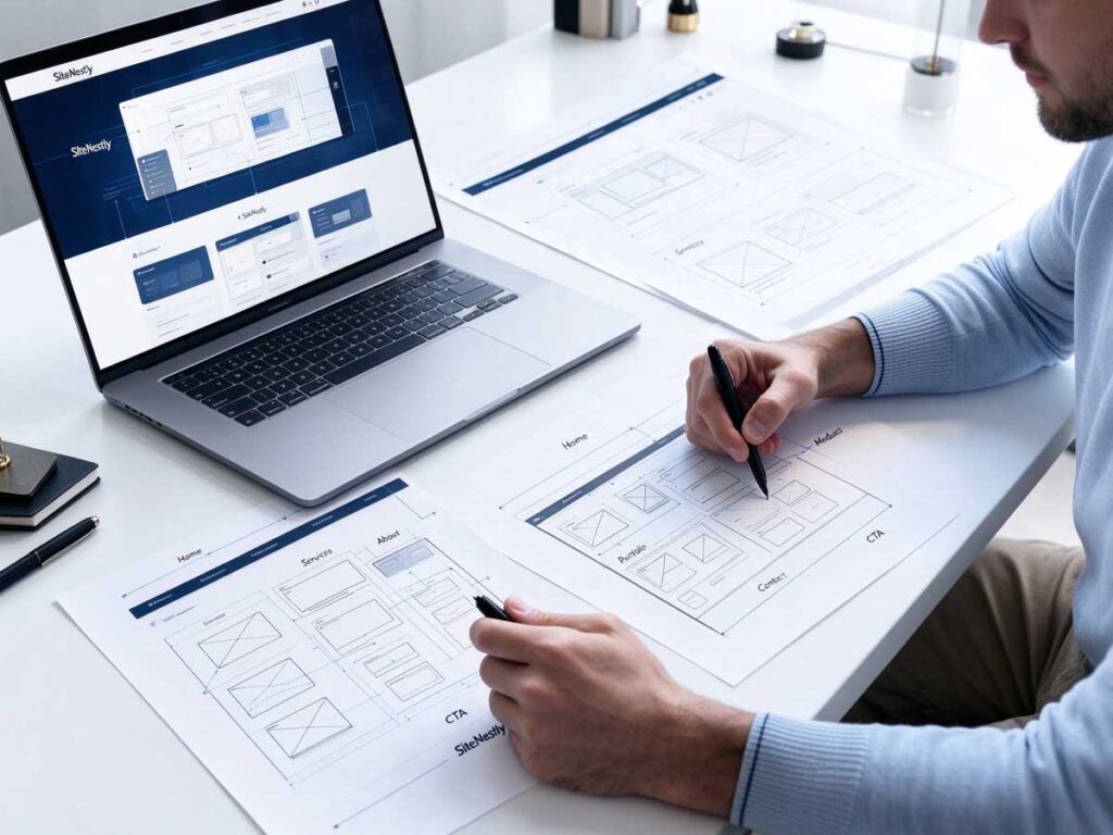 Build a website in three hours; 7-day free trial.