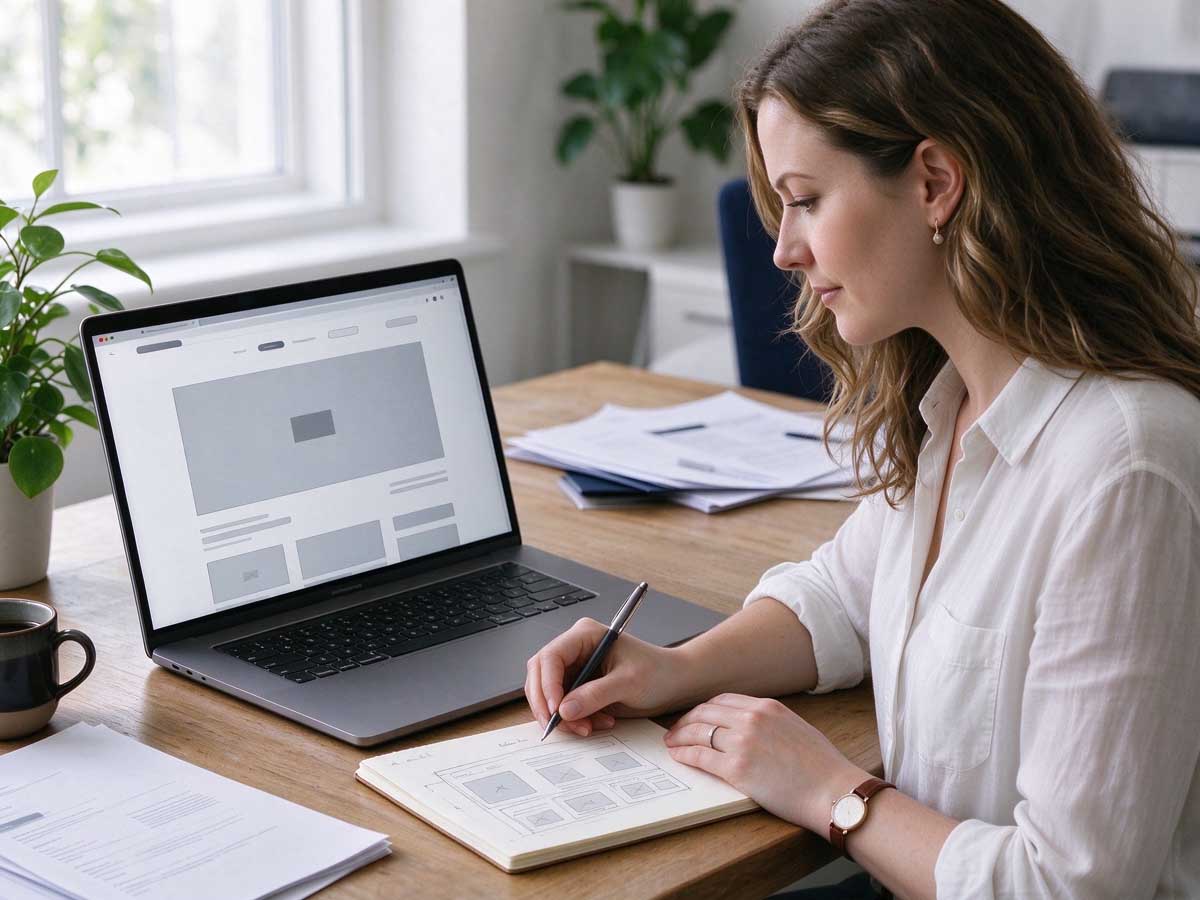 Contemporary workspace representing international business planning and collaboration